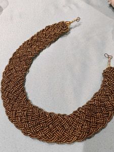 Beaded Bronze Necklace