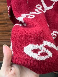 Love Print Knit Sweater