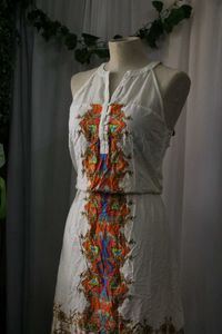 White Halter Dress