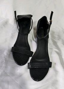 Black Heels with Ankle Loop
