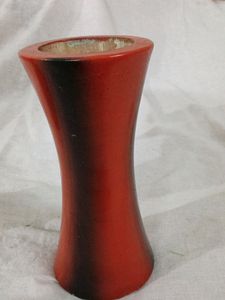 Red And Black Wooden Flower Pots With Flowers