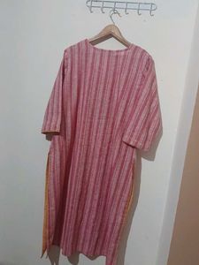 Striped Embroidered Kurti