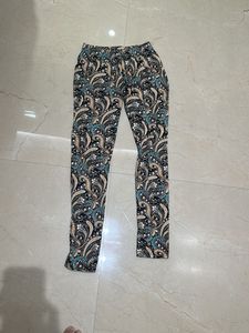 Coffee Brown Overall Printed Tights