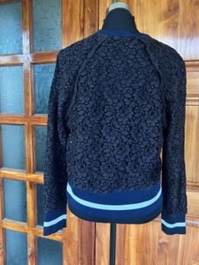 Zara Lace Crop Sweatshirt
