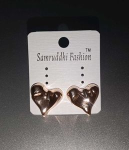 Heart-Shaped Stud Earrings