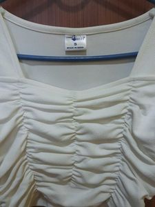 White Balloon Sleeve Top
