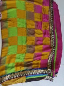 Multi Pattern Saree With Border