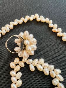 Pearl Jewelry - Necklace, Bracelet And Ring