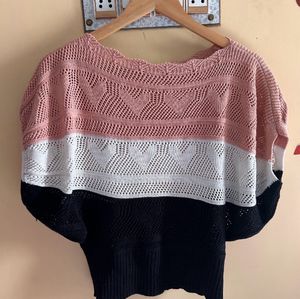 Cute Heart Pattern Knit Top