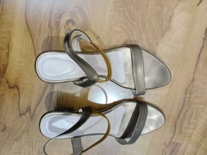 Bronze Ankle Strap Heels