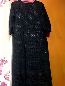 SOCH Black Embroidered Sparkle Kurta