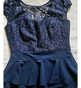 Navy Blue Pelpum Dress