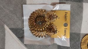 Golden Stone Earring Price