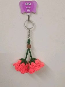 crochet 🌹 keychain