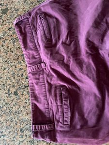 Purple Casual Pants