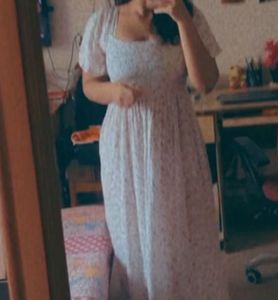 Floral White Maxi Dress