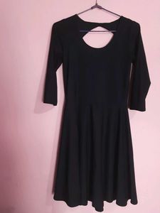 Navy Blue Fit &amp; Flare Dress