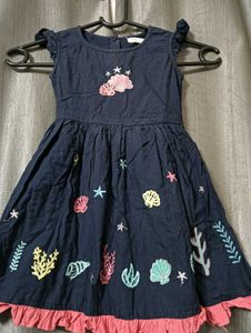 Kids Navy Blue Dress 🫶🏻