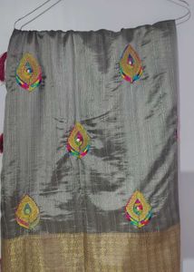 Elegant Grey Saree