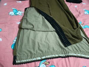 Velvet Brown Pakistani Kurta