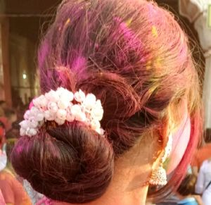 Artificial mogra shaped Gajra For hairstyle