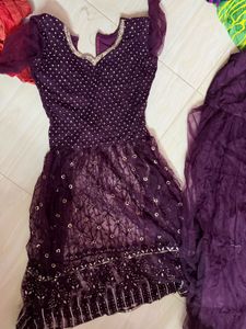 purple sharara set💜