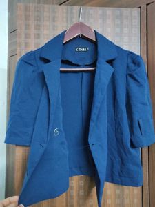 SALE 🛍️ Blue Wrap Top Cum Blazer