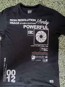 Black Graphic Print Tee