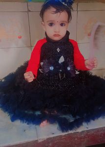 Sparkly Black Partywear Baby Girl Dress