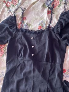 Elegant Black Midi Dress