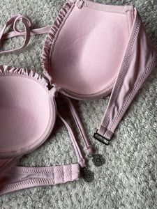 Light Pink Ruffled Bikini Top