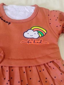 Coral Frock And Pant Set