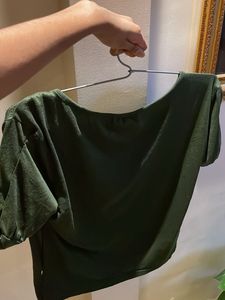 Dark Green Cropped Top