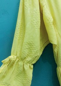 Yellow Pleated Dress