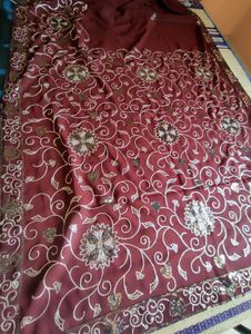 Beautiful Heavy Embroidery 🪡 &amp; Sequins Work Saree