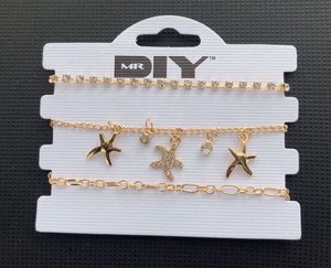 Gold Starfish Anklet Set🩷