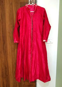 Red A Line Suit With Skirt Size 36 (Alterable)