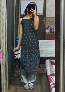 Elegant Black Printed Kurta