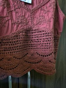 Crochet Detail Crop Top