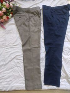 Men's Pants - Khaki & Blue