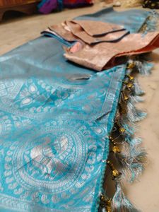 beautiful saree with blouse 🥶