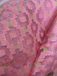 5 Mtr Elegant Banarasi Pink Fabric