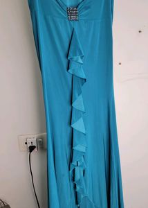 FEROZA BLUE TUBE DRESS CUM SKIRT