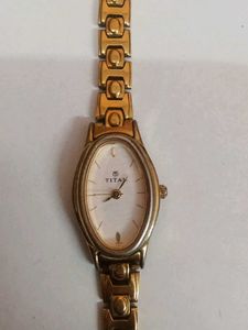 Titan Gold-Toned Women&#39;s Watch