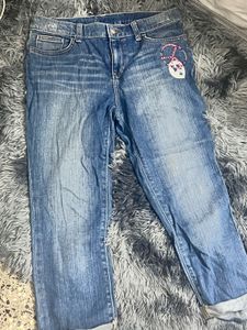 Embroidered Denim Jeans