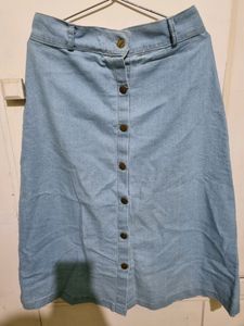 Front Open Button Stylish Skirt