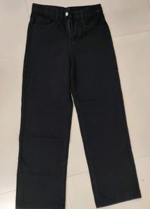 Straight Leg Black Jeans