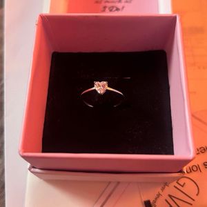 GIVA 925 Silver Heart Solitaire Ring For Women