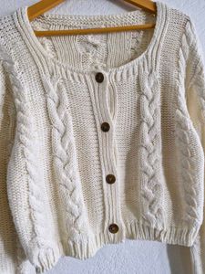Knitted Square Neck Cardigan