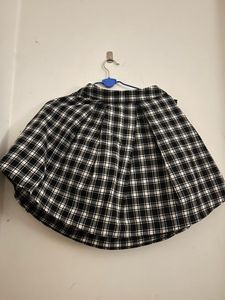 Black & White Checkered Skirt